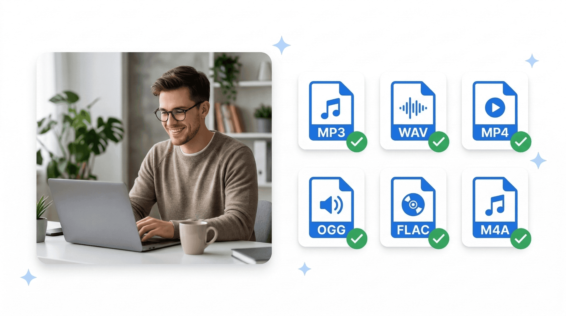 Supported audio and video file formats for transcription